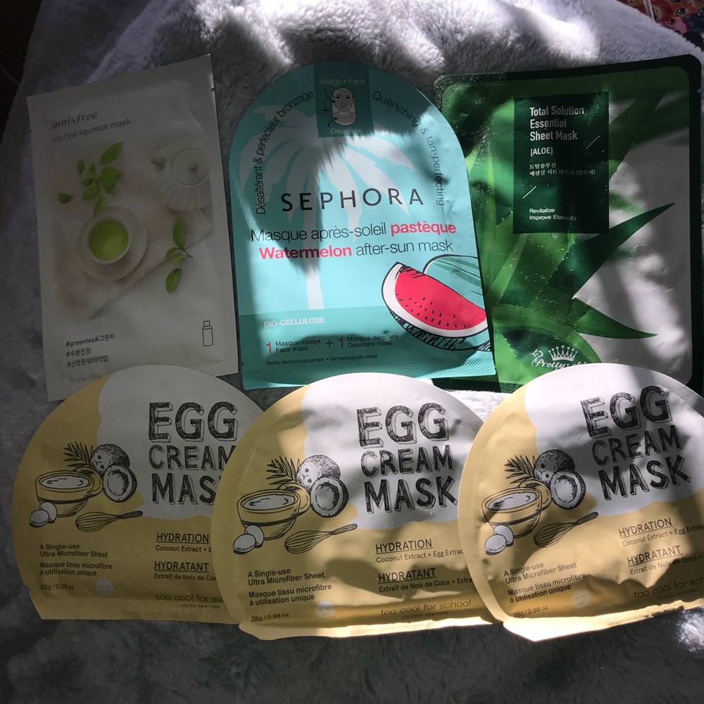 6 PCs lot Face sheet masks - Too cool for school